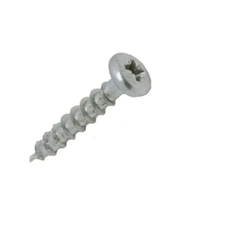 Chipboard Fully Threaded Pan Pozi Screws 4.0mm x 40mm - Zinc