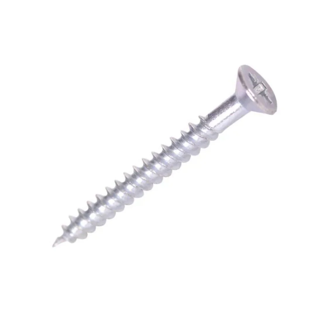 Twinthread Countersunk PZ Wood Screws 10g x 1 3/4" (5 x 45mm) - Zinc
