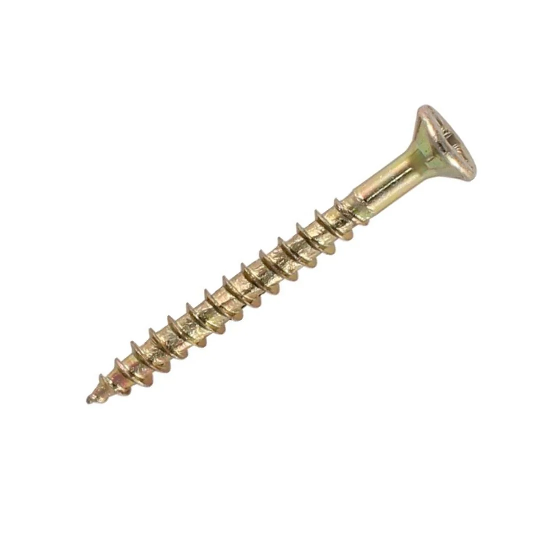 Chipboard Fully Threaded Double Countersunk Pozi Screws 5 x 50mm - Y/Z