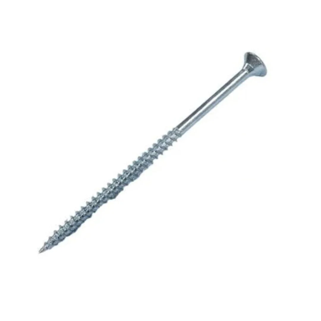Twinthread Countersunk PZ Wood Screws 10g x 4" (5 x 100mm) - Zinc