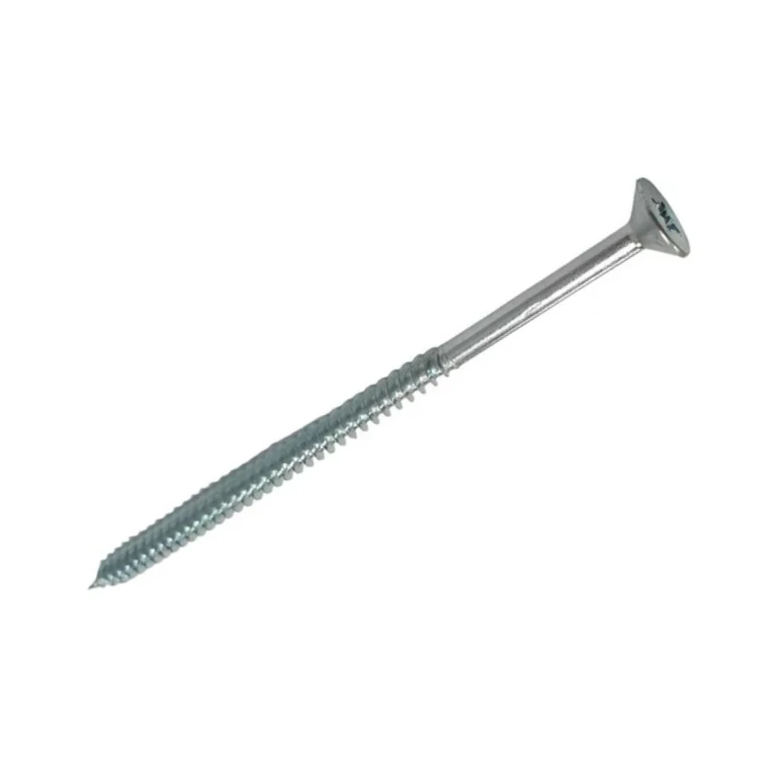 Twinthread Countersunk PZ Wood Screws 10g x 4" (5 x 100mm) - Zinc