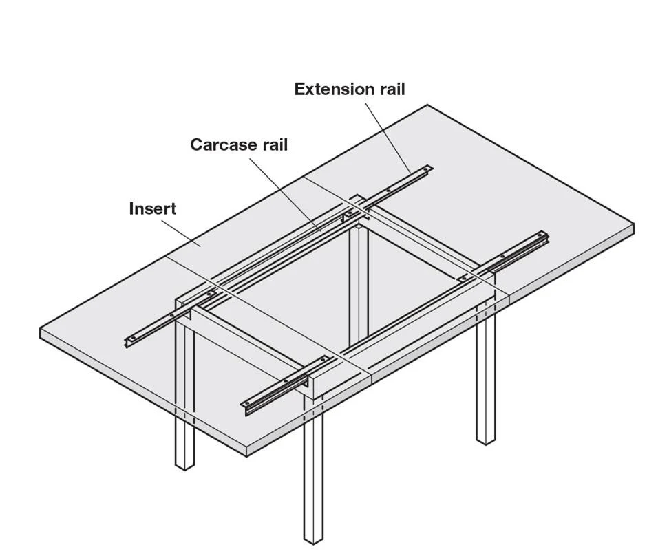 39mm Synchronised Table Slide Length 839mm - Image 3