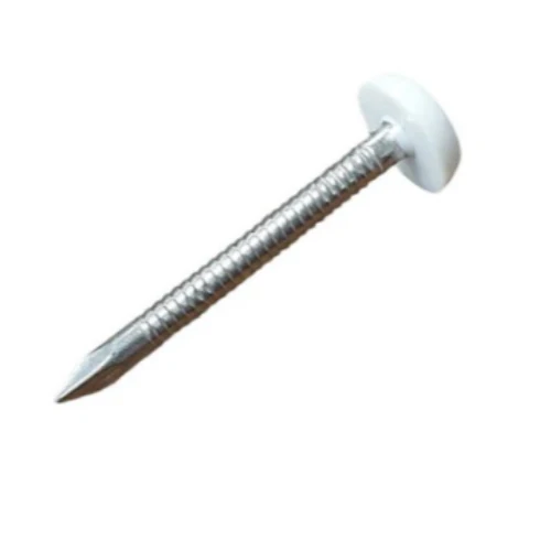 White Capped Poly Top Pin 40mm x 3mm - A2 Stainless Steel
