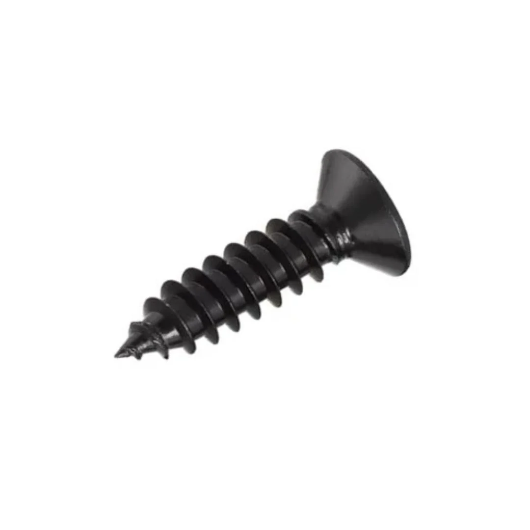 Self Tapping Countersunk PZ Type AB Screws 4g x 5/8" (3 x 16mm) - Black