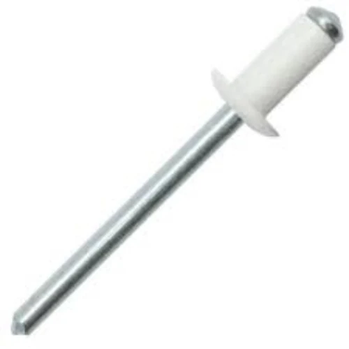 4mm x 12mm Dome Head Aluminium Peel Rivet - White
