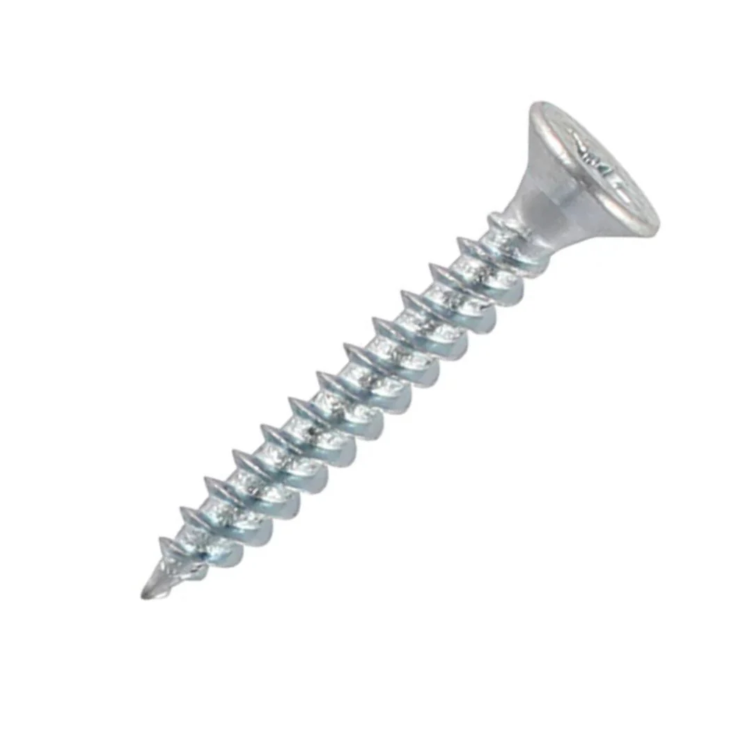 Twinthread Countersunk PZ Wood Screws 5g x 5/8" (3.25 x 16mm) - Zinc