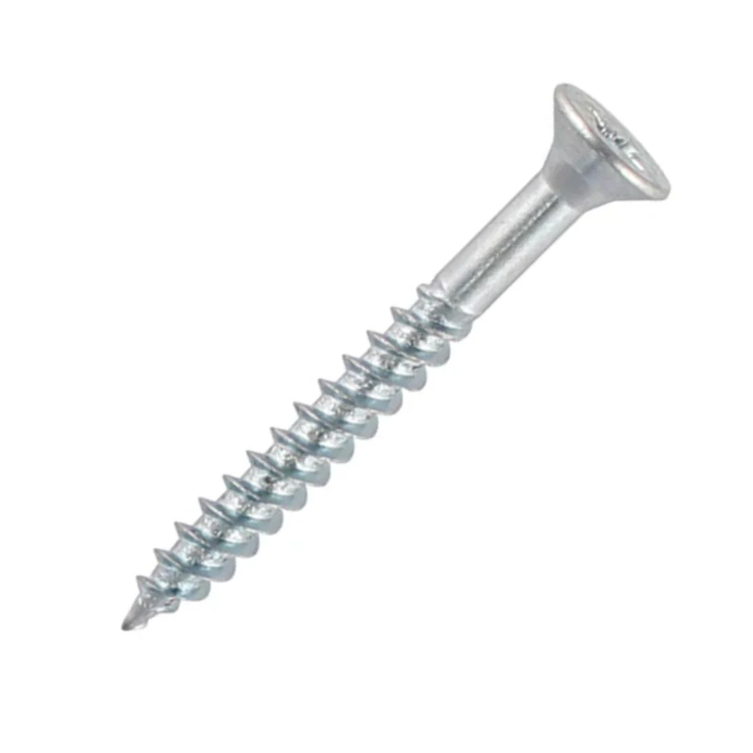 Partial Thread Csk PZ Wood Screws 6g x 1 1/2" (3.5 x 40mm) - Zinc