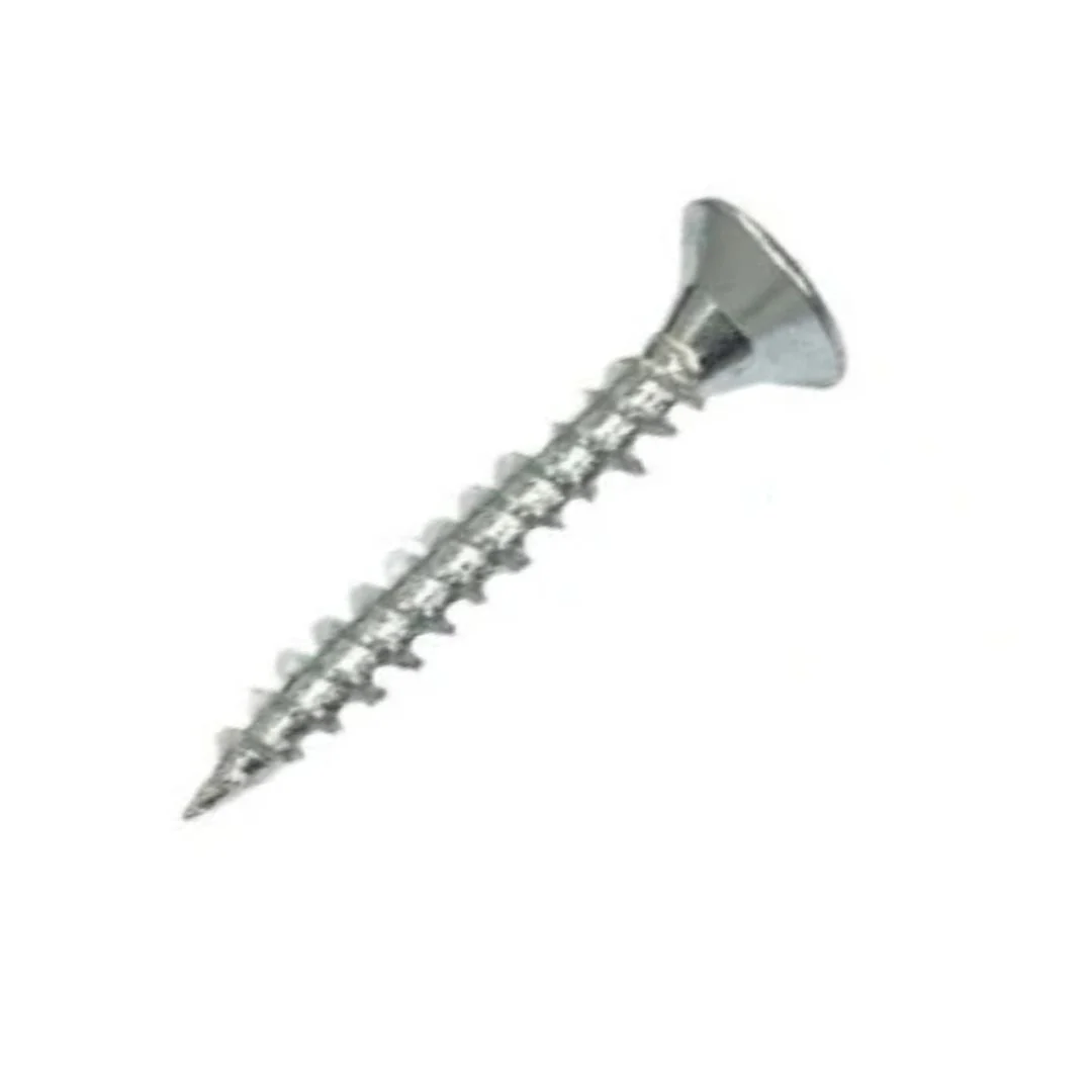 Chipboard Fully Threaded Double Countersunk Pozi Screws 3.5 x 30mm - Zinc