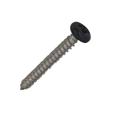 Self Tapping PZ Pan S/S Screws 6g x 1" (3.5 x 25mm) - Black Head