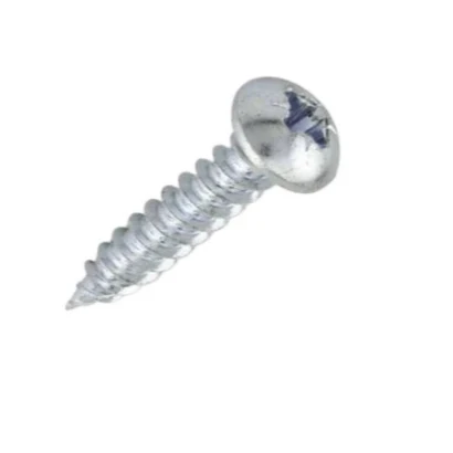 Chipboard Fully Threaded Pan Pozi Screws 3.5 x 15mm - Bright Zinc