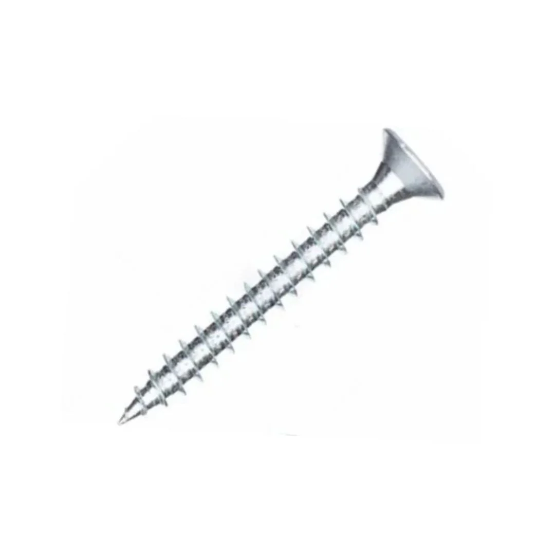 Chipboard Fully Threaded Double Countersunk Pozi Screws 3.5 x 45mm - Zinc