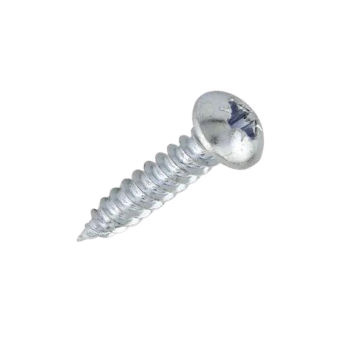 Twinthread PZ Round Wood Screws 8g x 1/2" (4 x 12mm) - Zinc