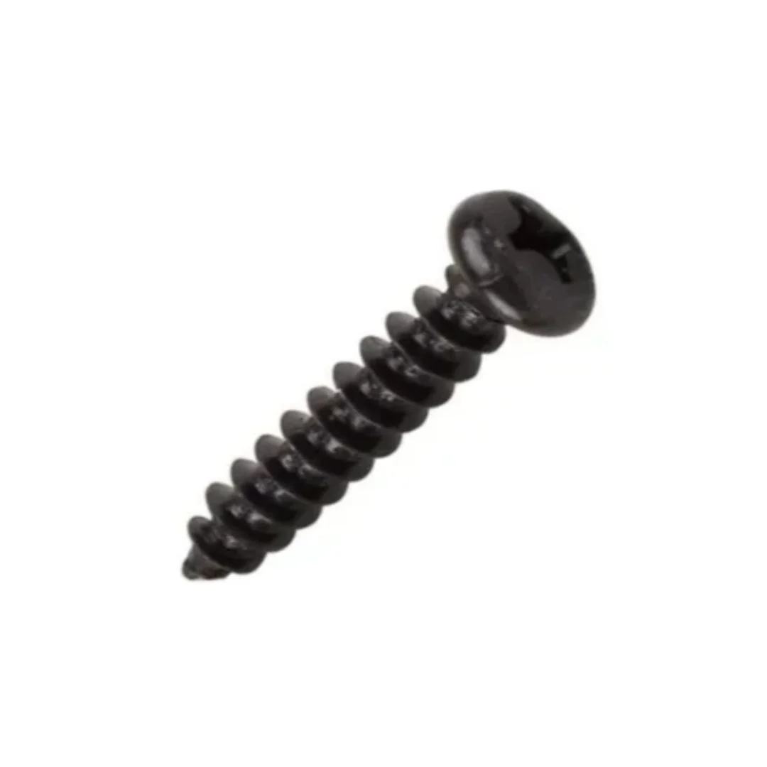 Chipboard Fully Threaded Pan Pozi Screws 4.4 x 25mm - Pitch Black