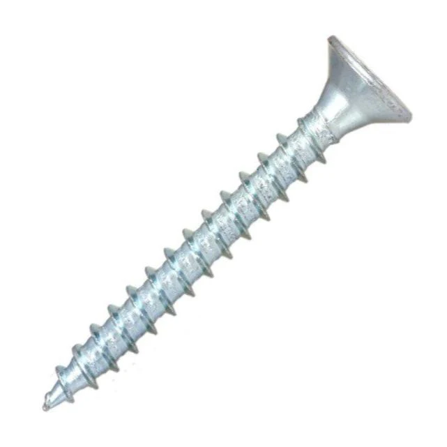 Chipboard Fully Threaded Double Countersunk Pozi Screws 4 x 25mm - Zinc