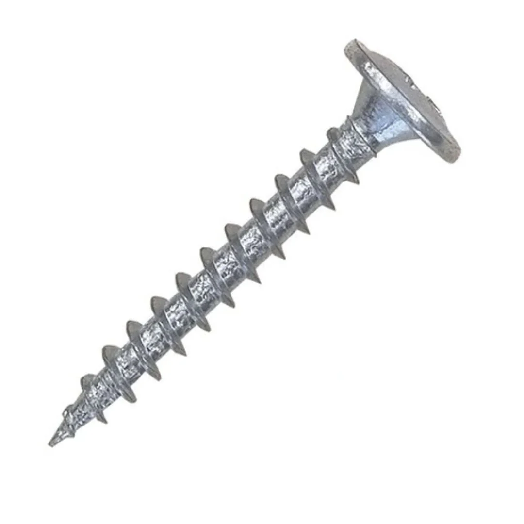 Chipboard Fully Threaded Flange Head Pozi Screws 4 x 25mm - Zinc