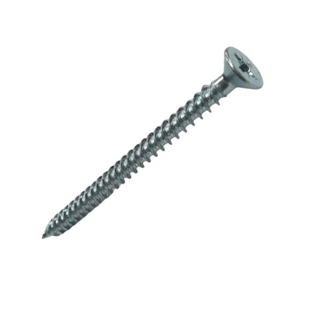 Twinthread Countersunk PZ Wood Screws 8g x 2 1/4" (4 x 55mm) - Zinc