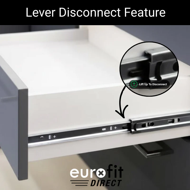 Ball Bearing Drawer Runner - 45kg Load Rating - 250mm - Image 3