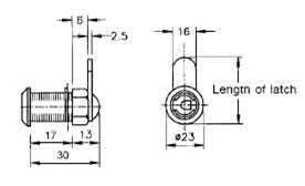 BMB Cabinet Lever Lock For 17mm Thick Doors - Keyed Alike - Image 4