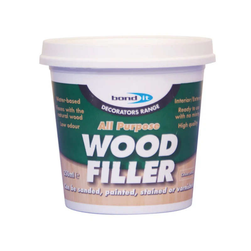 Bond It One Part Wood Filler 250ml Tub - Teak