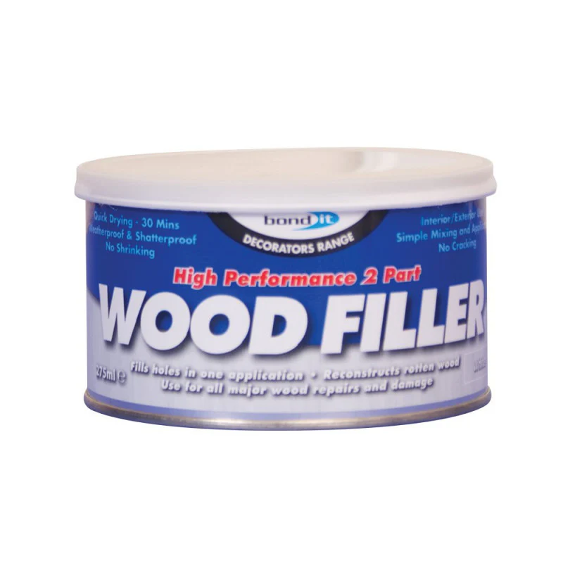Bond It Two Part Wood Filler 275ml Tub - White
