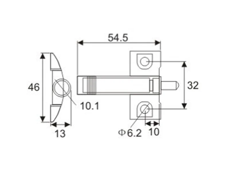 Cabinet Air 54.5mm Door Damper With Housing - Dark Grey - Image 3