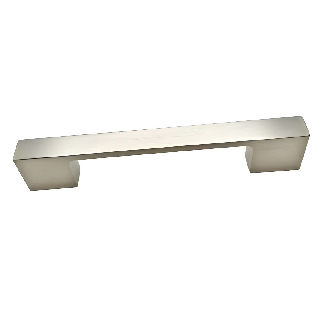 Pull Bar Cabinet Handle Hole Centres 128mm - Brushed Nickel