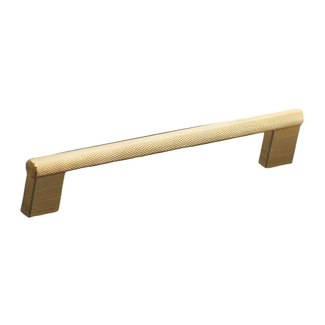Pull Cabinet Knurled Handle Hole Centres 160mm - Brass Effect