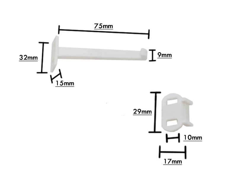 Child Safety Catch Length 75mm x 35mm - White - Image 2
