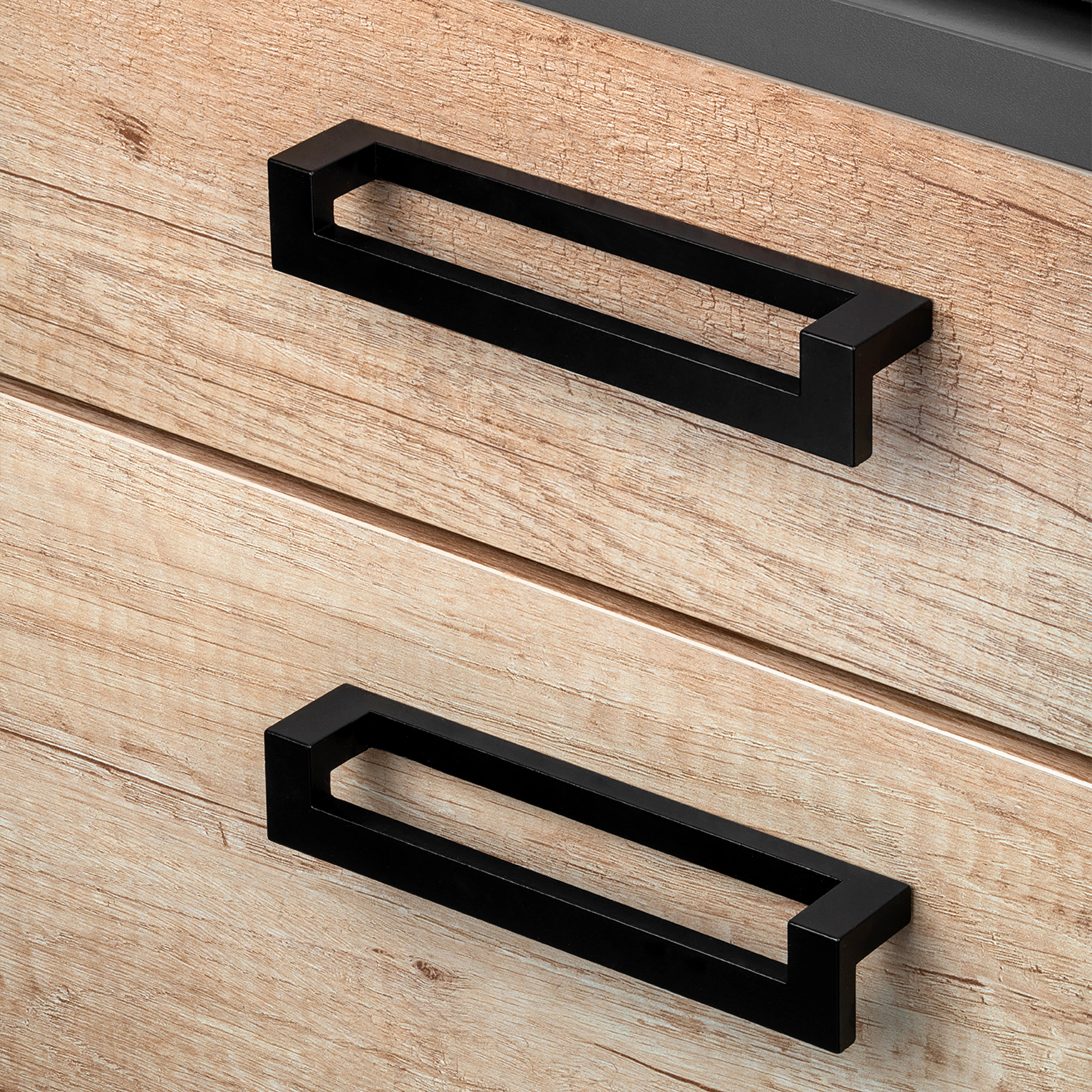 Interaxis Pull Handle Hole Centres 128mm - Matt Black - Image 3