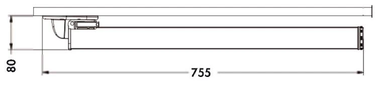 Click Folding Table Leg 50 x 705mm With 30mm Adjustment - White - Image 7