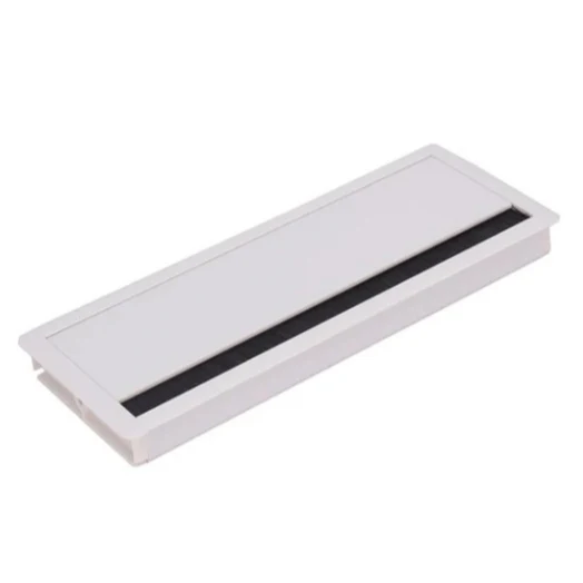 Soft Close Cable Tidy Grommet 298mm x 120mm x 25mm White