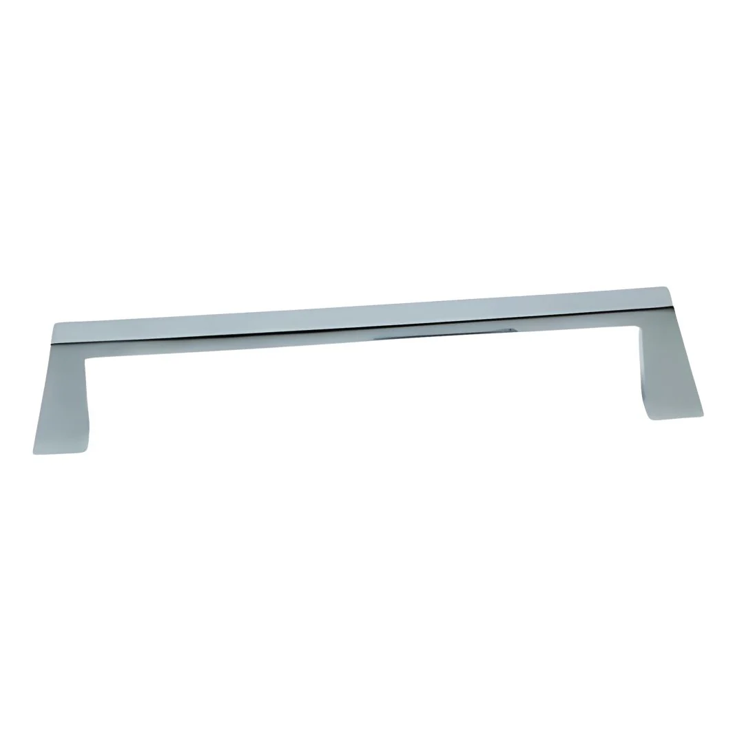 Flared D Cabinet & Door Handle Hole Centres 96mm - Polished Chrome