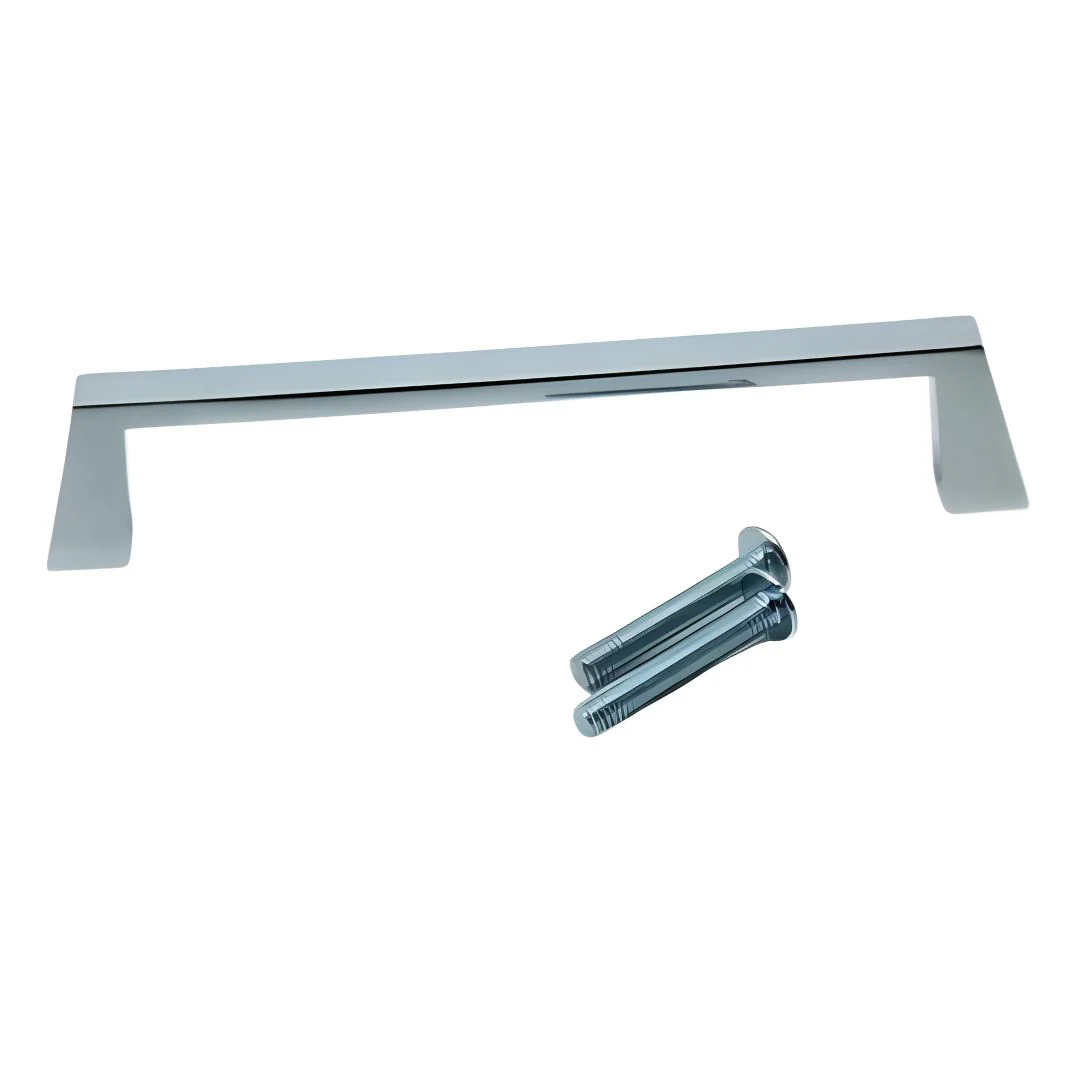 Flared D Cabinet & Door Handle Hole Centres 96mm - Polished Chrome - Image 2