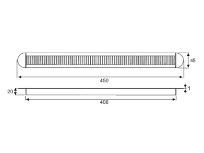 Desk Cable Port - L45 x W427 x D19mm - Alloy - Image 2
