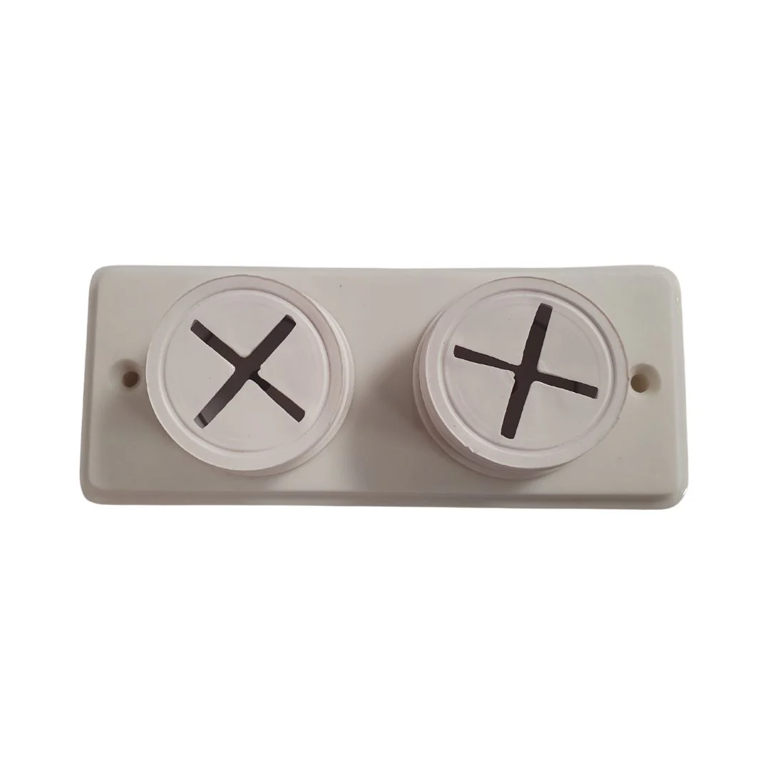 Eurofit Plastic Body & Rubber Seal Double Tea Towel Holder - White