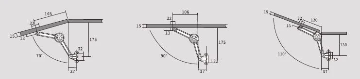 Universal Friction Stay Adjustable Opening angle - 75°/90° or 105° - Non Handed - Image 8