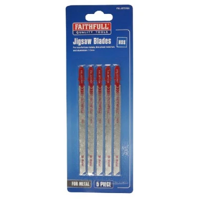 Faithfull T118A Metal Cutting 5x Jigsaw Blades 50 MMM