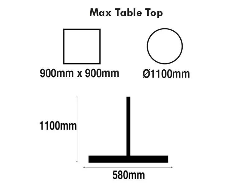 Golden Gate 580 x 1100mm Black Base & Brushed Stainless Steel Column - Image 2