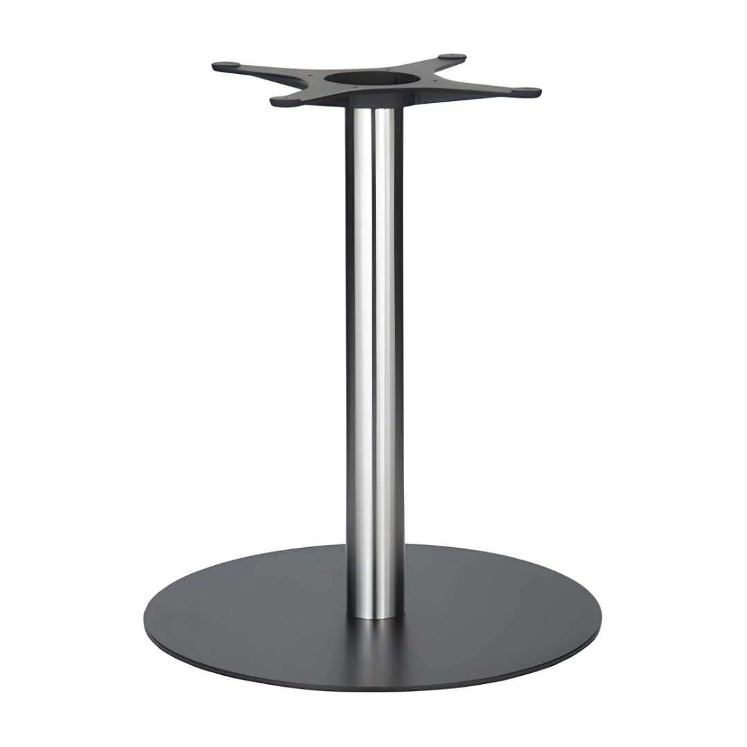 Golden Gate 580 x 690mm Black Base & Brushed Stainless Steel Column