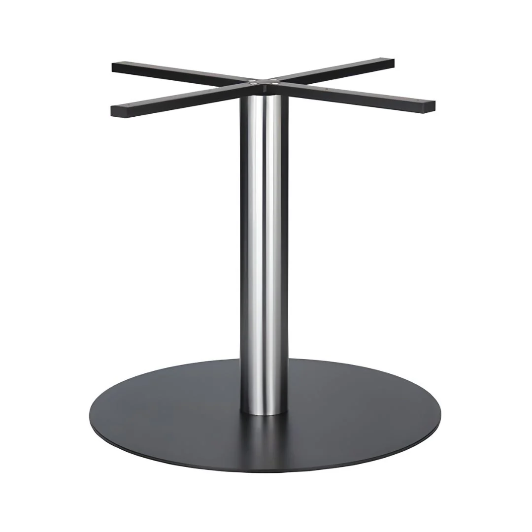 Golden Gate 720 x 690mm Black Base & Brushed Stainless Steel Column