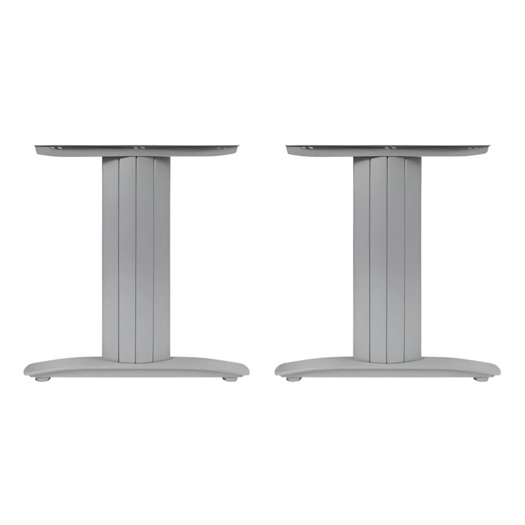 I Frame Desk 580mm Deep Top up to 1800mm Wide Silver