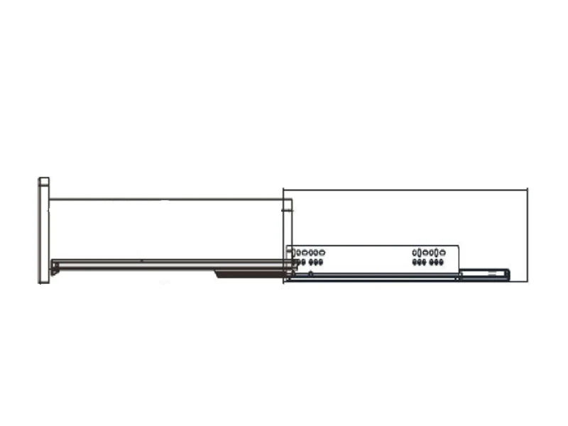Full Extension Clip On Soft Close Concealed Slide 450mm - 30kg - Full Extension - Image 4