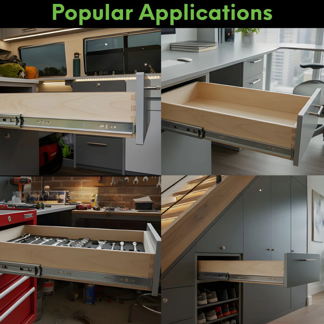 Heavy Duty Drawer Runner 350mm - 85kg - Full Extension - Image 4