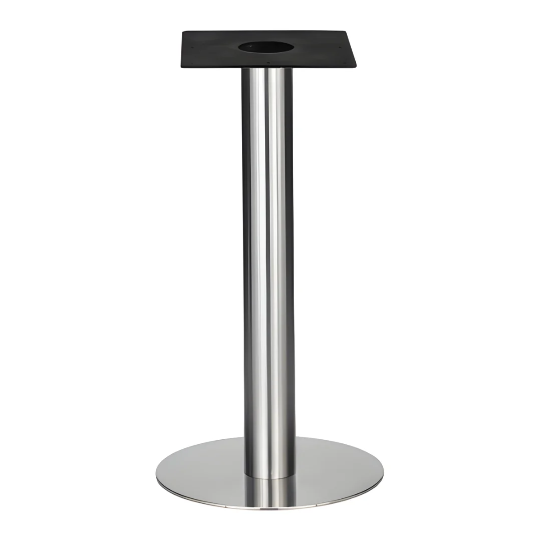IntAfit Table Base For Integrated Cable Management 580 x 1100mm Brushed S/Steel Base & Column