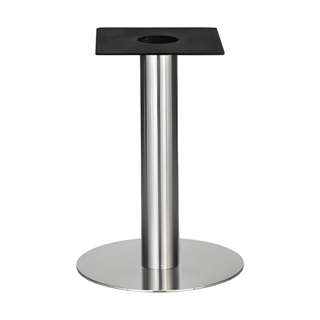 IntAfit Table Base For Integrated Cable Management 580 x 690mm Brushed Stainless Steel Base & Column