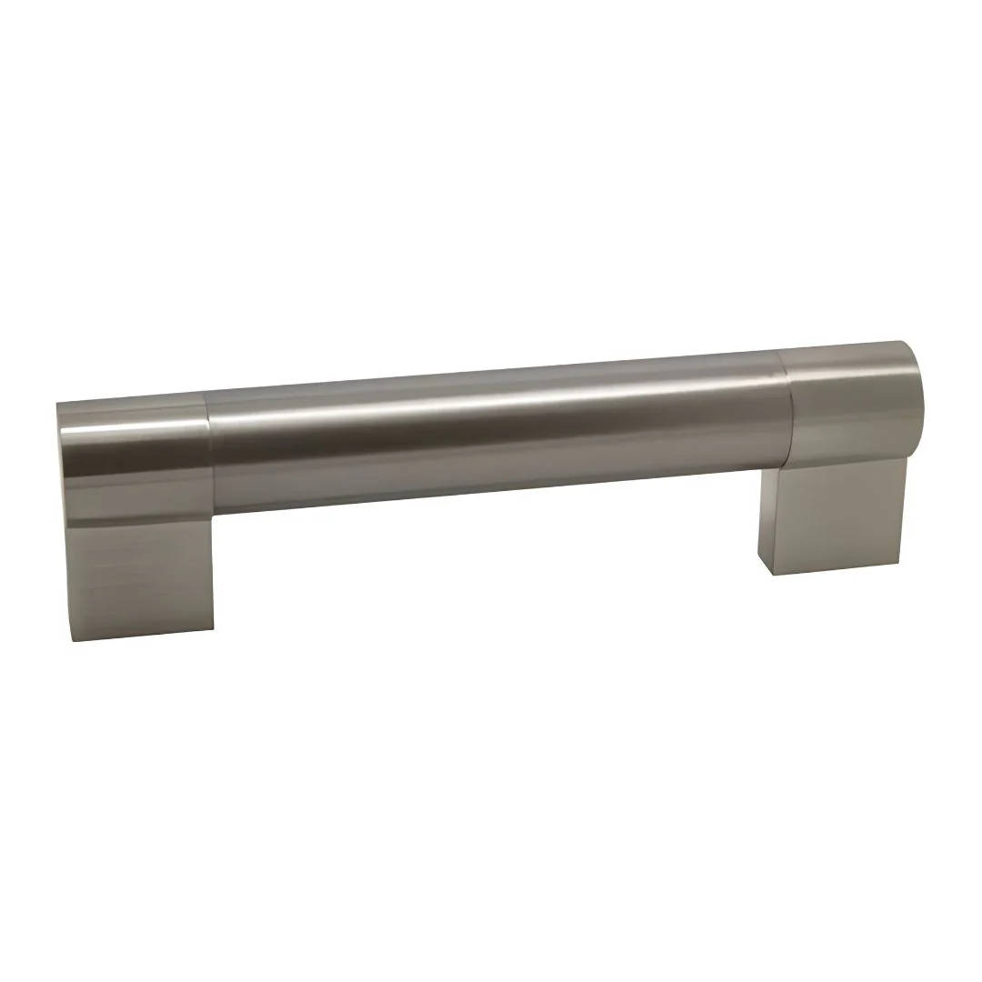Pull Bar Handle Hole Centres 128mm - Stainless Steel Effect