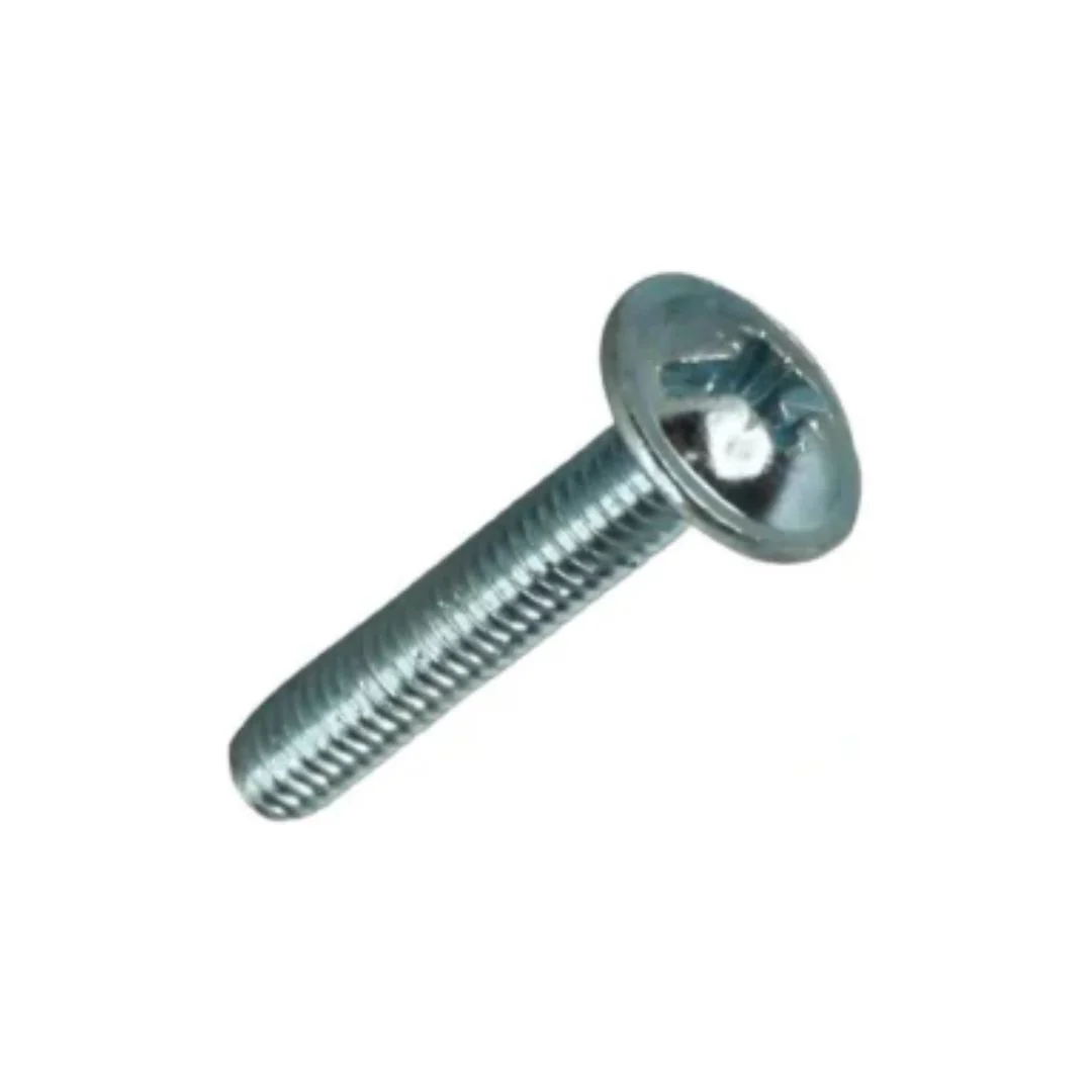 Machine Flange Pozi No2 Mild Steel Screws M4 x 40mm - Zinc Plated