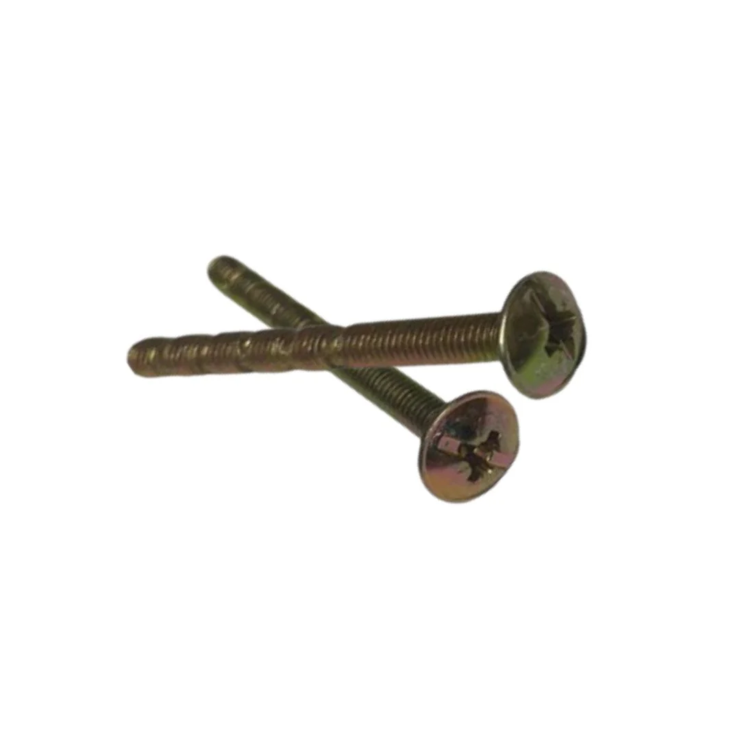 Combi Flange Snap-Off Mild Steel Screws M4 x 45mm - Yellow Zinc - Image 2