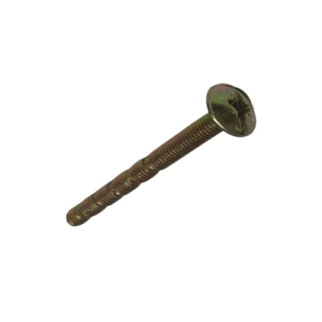 Combi Flange Snap-Off Mild Steel Screws M4 x 45mm - Yellow Zinc
