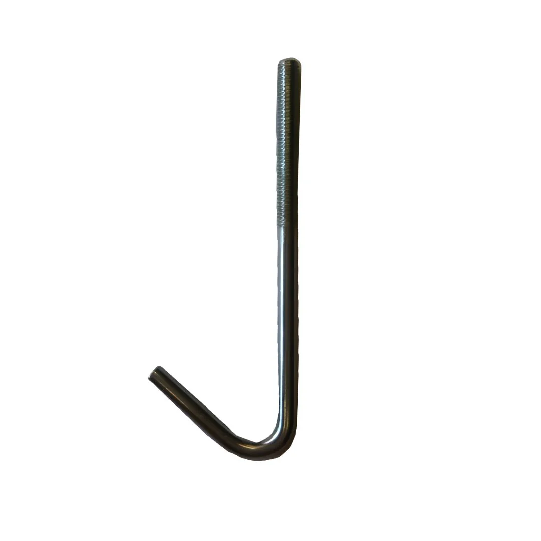 M6 x 100mm Hook Bolt (45mm Thread) - Zinc